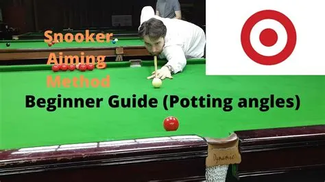 How do snooker players aim?