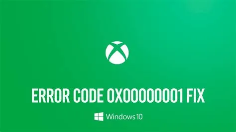 What is error code 0x00000001?