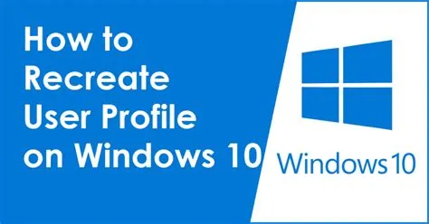 How do i recreate a user profile?