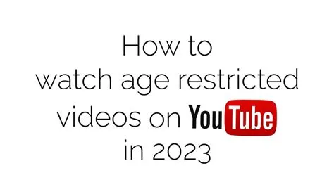 Why is youtube video age restricted?