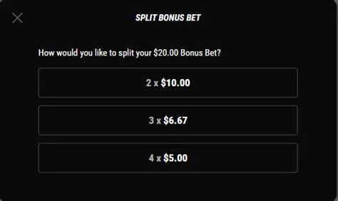 How many times can you split a bonus bet?