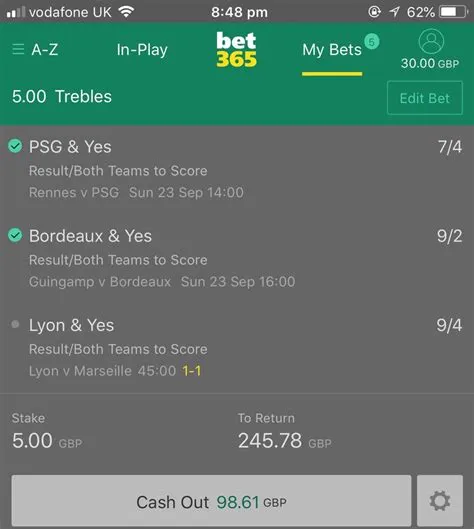 Why is bet365 not giving me a cash out option?