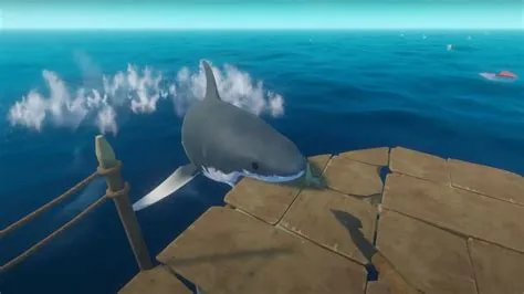 Can sharks destroy rafts?