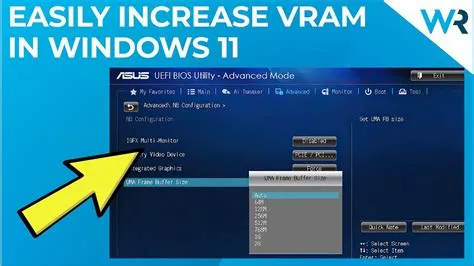 Can i increase vram from bios?