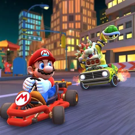 How do you play mario kart with someone else?