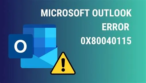 What is error code 0x80040115 in outlook?