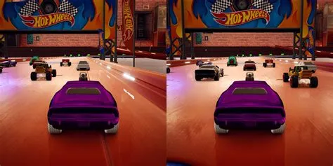 How do you play splitscreen on hot wheels?