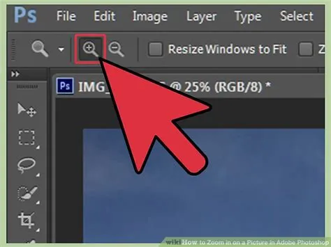 How to zoom in photoshop?