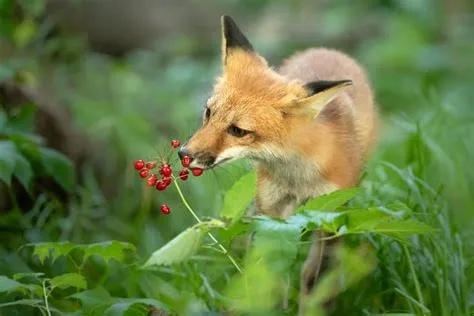 Do foxes eat berries?