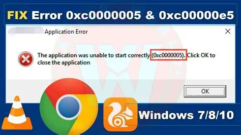 What is error 0xc000005 in c++?