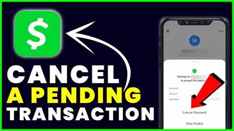 How do i cancel a pending transaction?