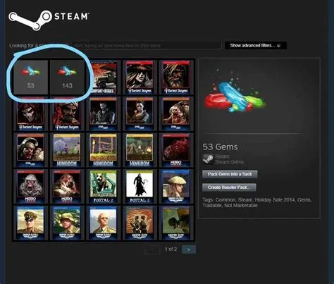 What can i do with gems on steam?