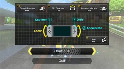 How do you change tilt controls on mario kart wii?