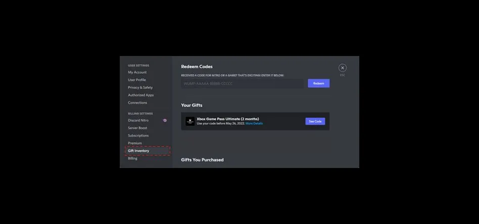 How do i redeem my xbox ultimate game pass discord?