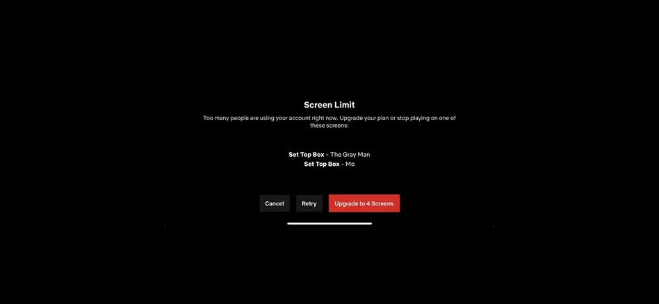 Is netflix limiting to 2 screens?