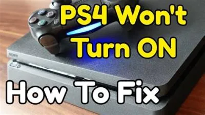 Why wont my playstation 4 turn on?