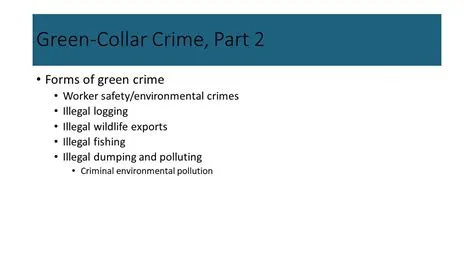 What is a green collar crime?