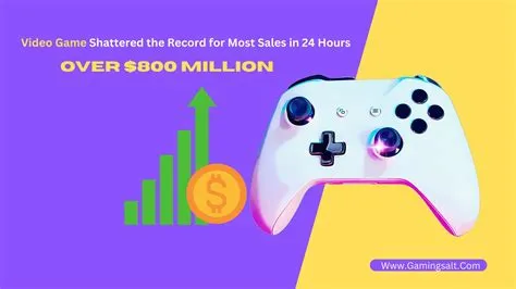 Which game shattered the record for most sales in 24 hours making over 800 million?