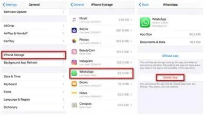 How do i clear whatsapp cache on ios?