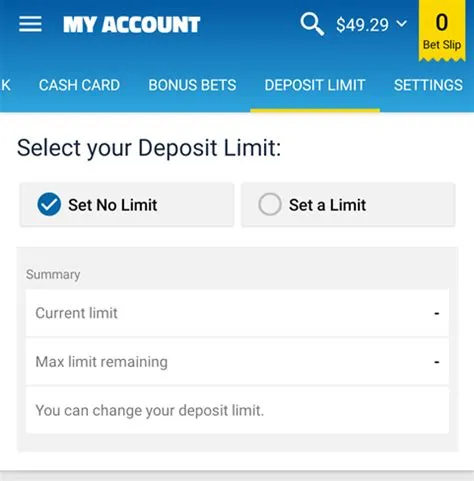 Can you set a bet limit on sportsbet?