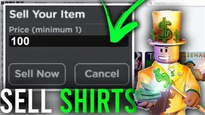 Can i sell a t-shirt on roblox for free?