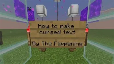 How to do minecraft cursed text?