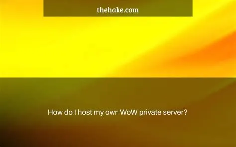 Is it illegal to host a private wow server?