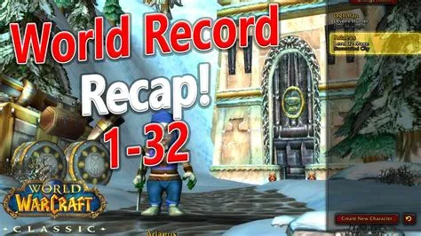 What is the 1-60 world record solo wow classic?