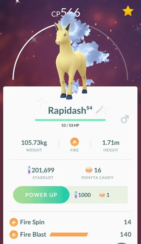 What color is shiny rapidash?