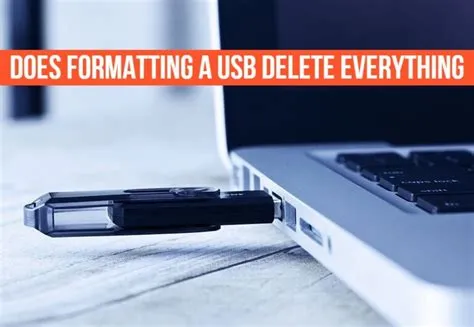 Does formatting a usb delete everything?