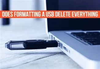 Does formatting a usb delete everything?