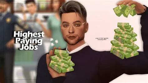 What job has the most money sims?