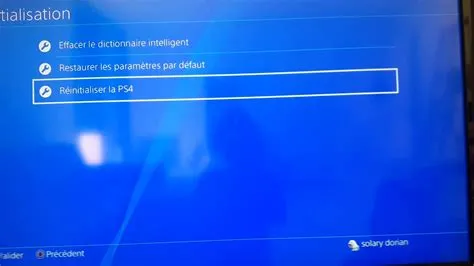 How long does it take to reinitialize a ps4?