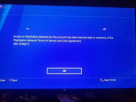 Can psn ban your console?