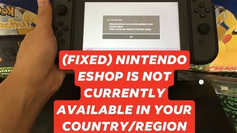 Which region is nintendo eshop available?