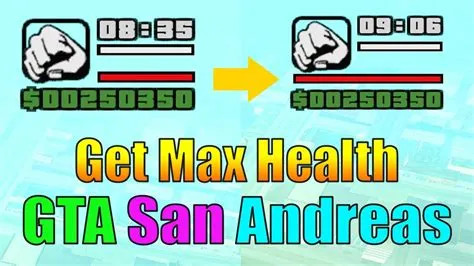 How do you get 100 max health in gta?