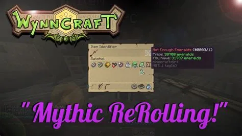 Can you reroll a mythic?