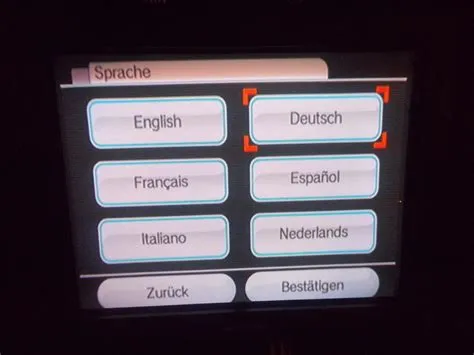 Why cant i select language on wii?