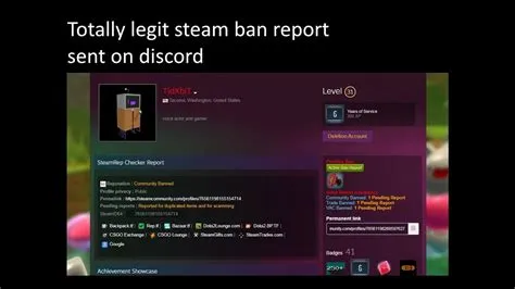 Does steam ban on reports?