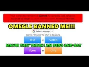 Why is omegle banned me?