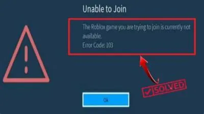 What is error code 103 on roblox xbox?