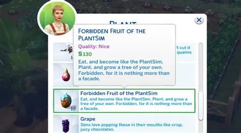 What happens if my sim eats a forbidden fruit?