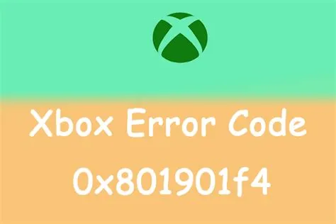 What is error code 0x801901f4 on xbox one?