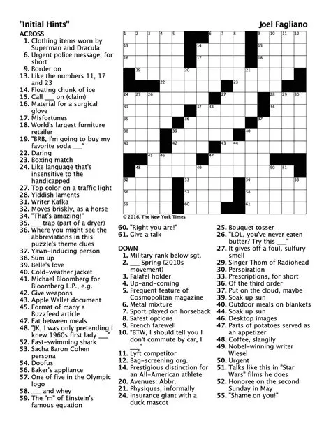 What are clues in crossword?