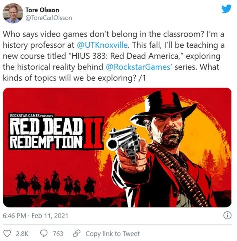 Does rdr2 teach history?