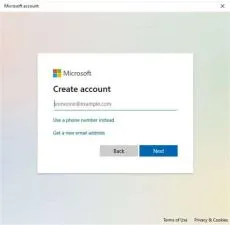 Can i use gmail to create microsoft account?