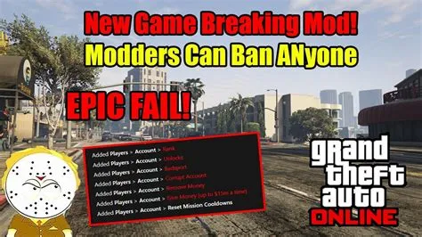 Can you get banned for playing with modder gta 5 online?