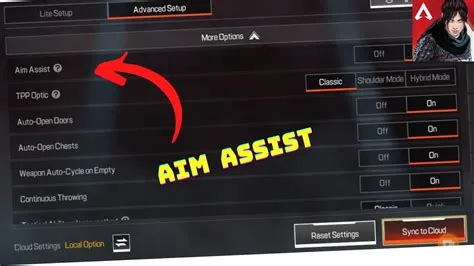 Does apex turn off aim assist?