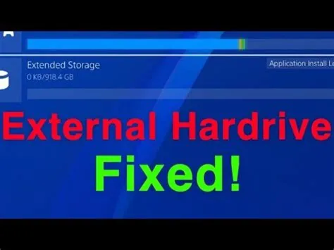 How do i fix a corrupted external hard drive on my ps4?