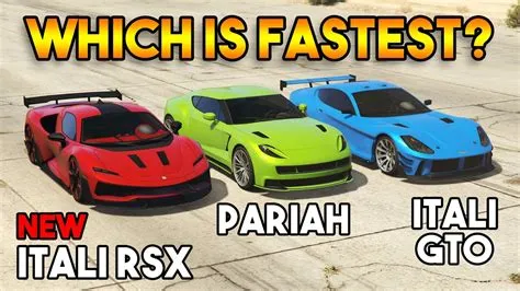 Is the itali rsx faster than the pariah?